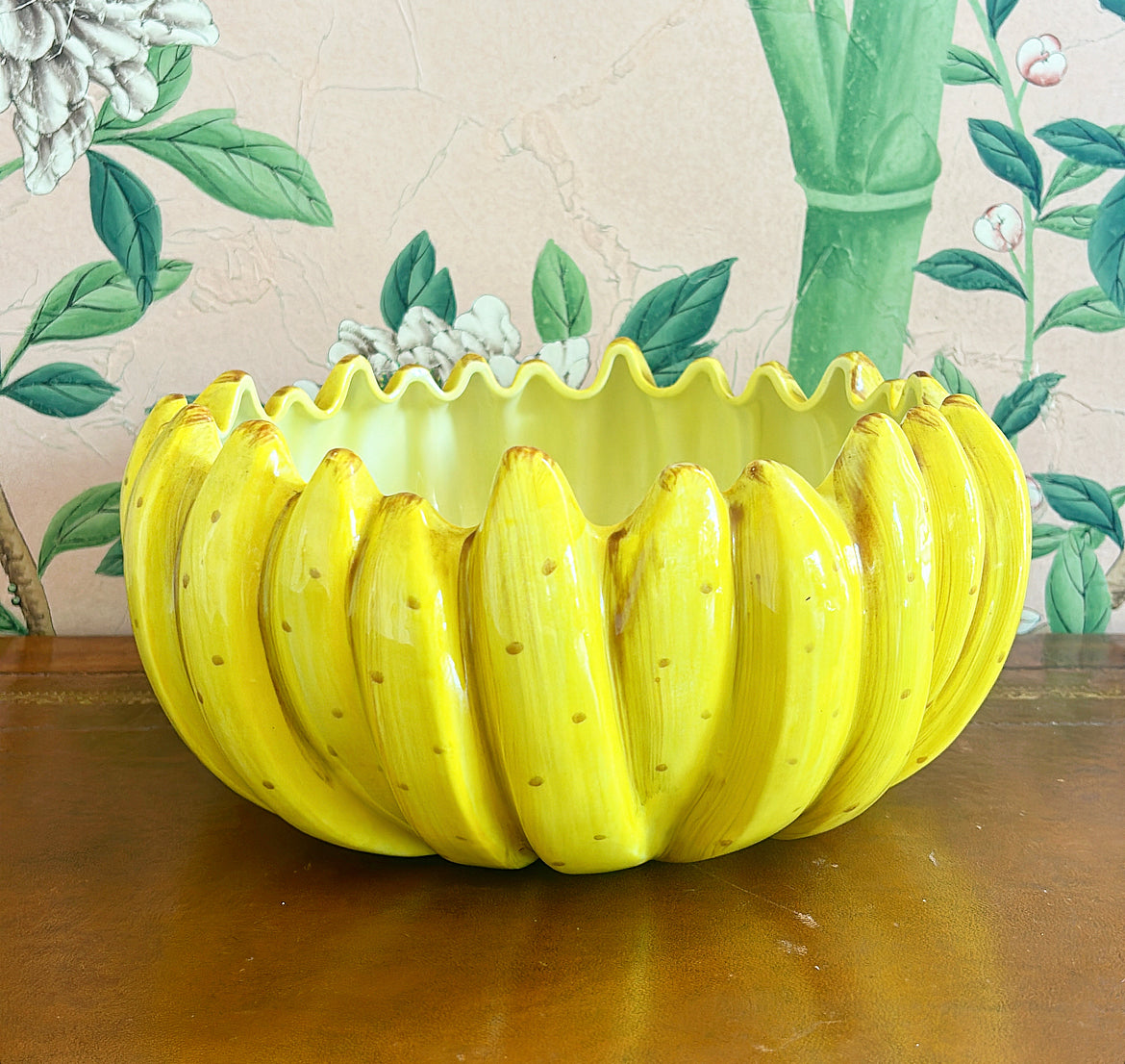 Fabulous 1988 signed Fitz &amp; Floyd banana bowl