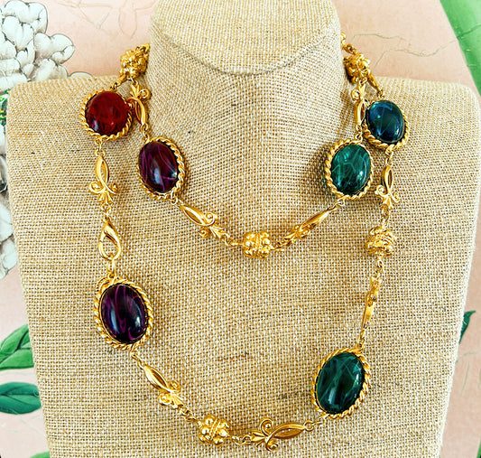 Massive vintage signed St John statement necklace