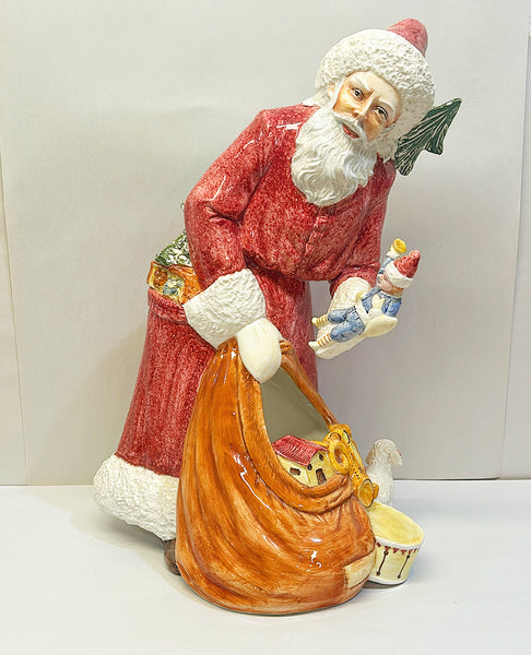 Amazing rare made in Italy signed large Santa figure.