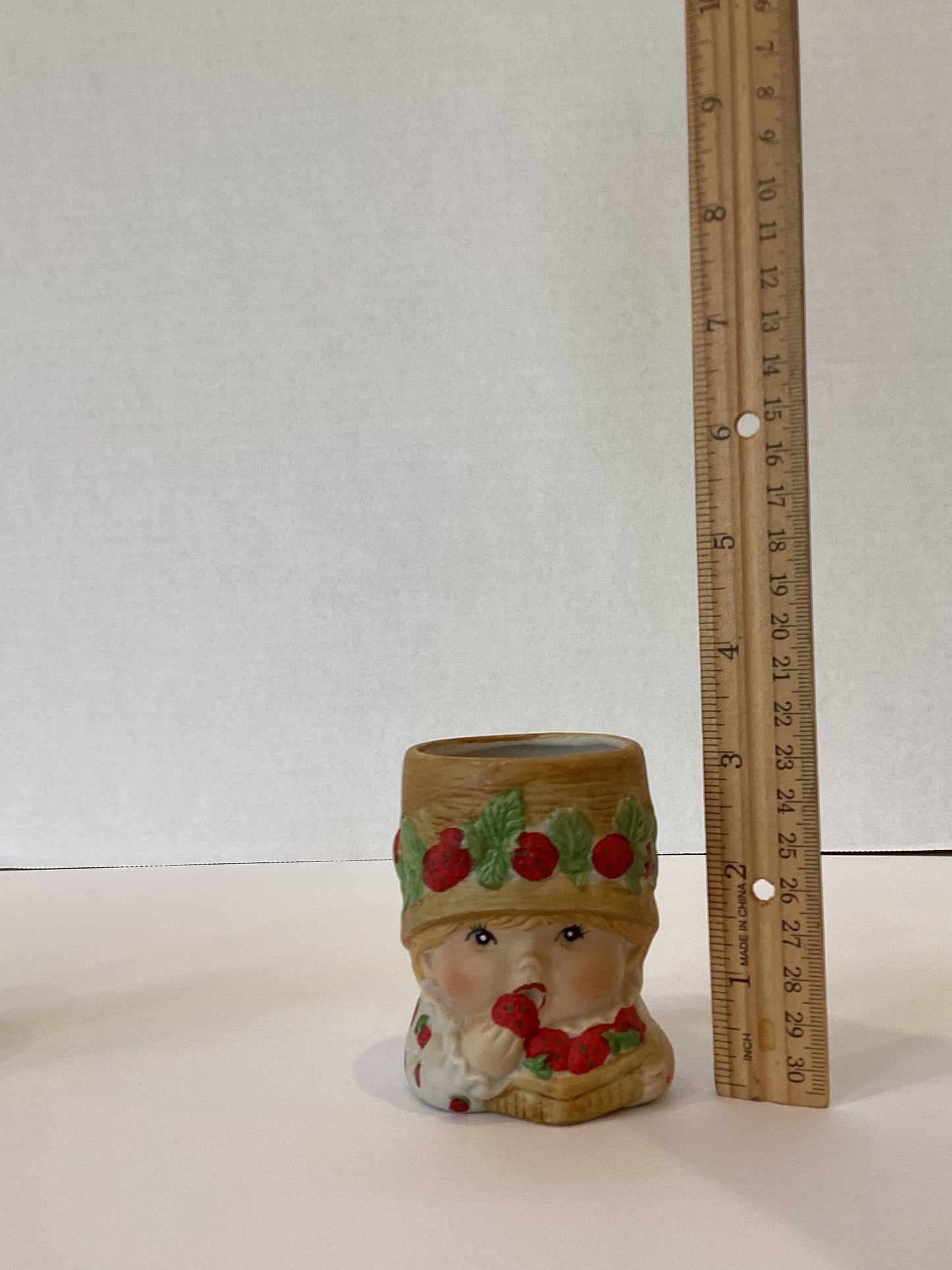 M05 - Custom Vintage Child Head Vase - Beaded Tree