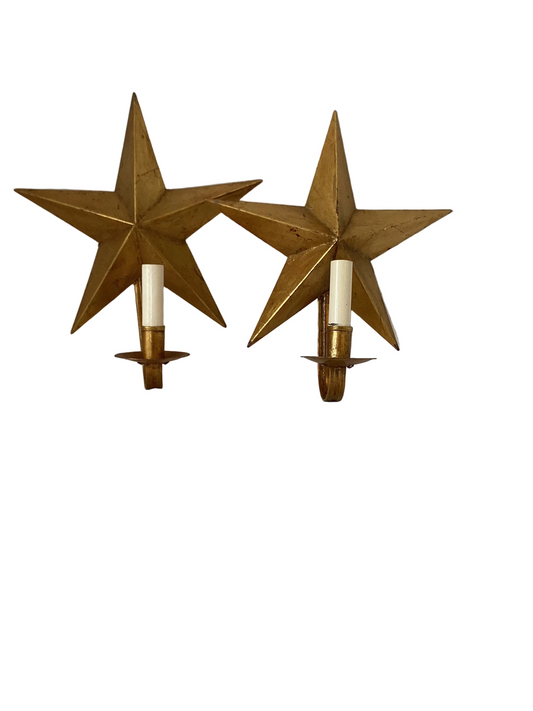 LS - Pair of Wall Star Sconces