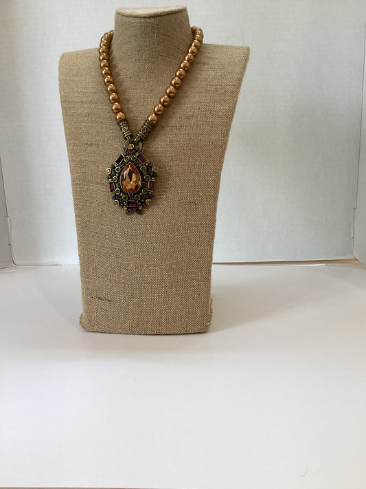 HEIDI DAUS "Dazzling Decade" Convertible Necklace/Pin Colorado
