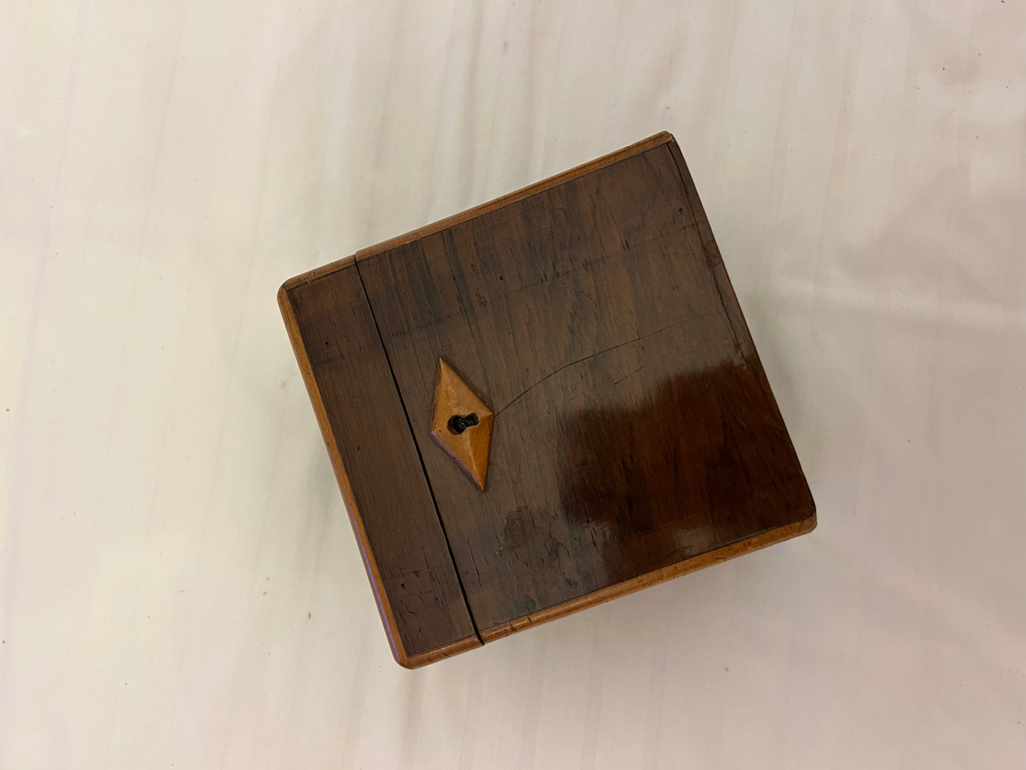 English Georgian Regency mahogany tea caddy box