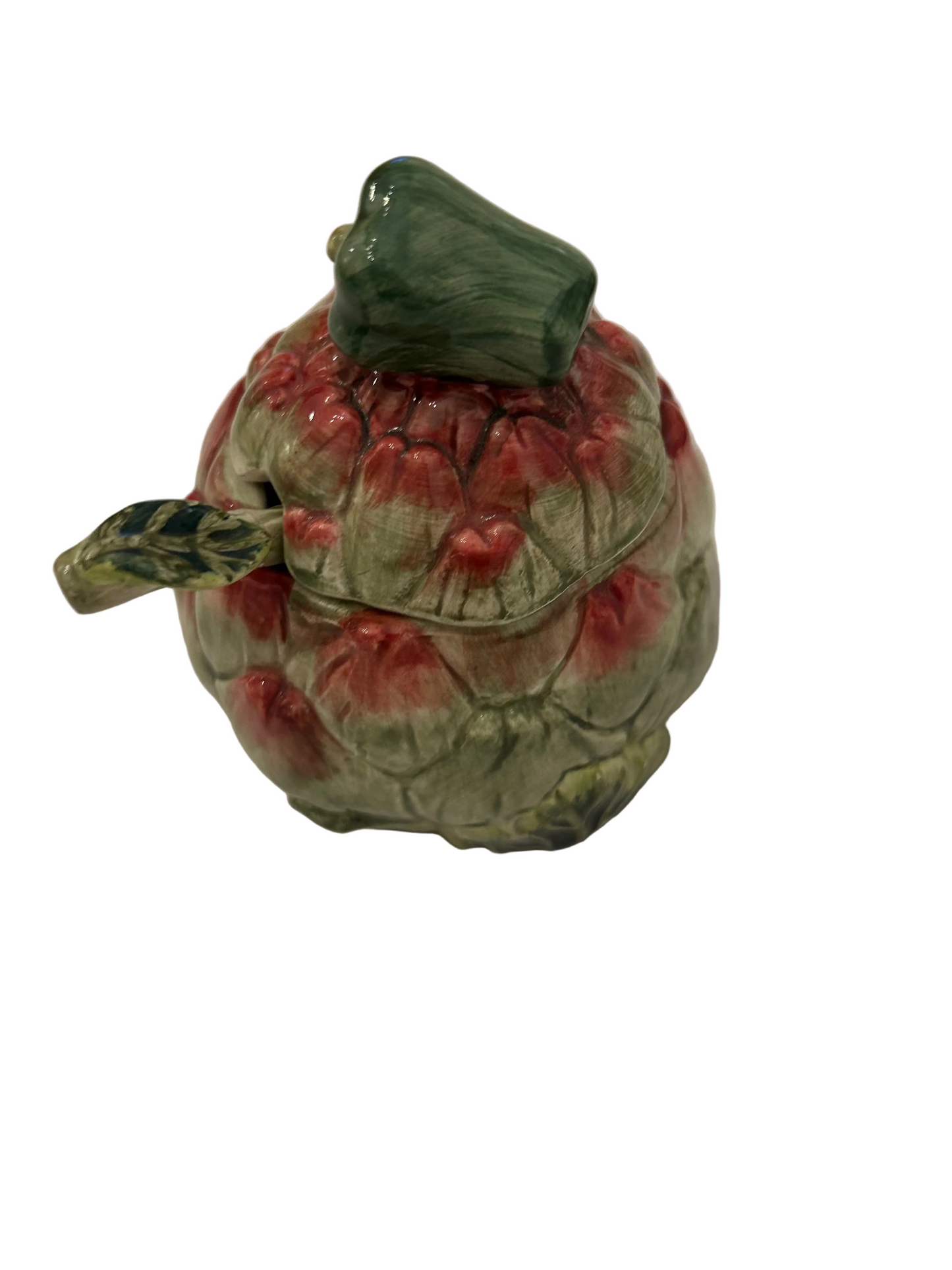 French Market artichoke-shaped lidded canister or serving dish