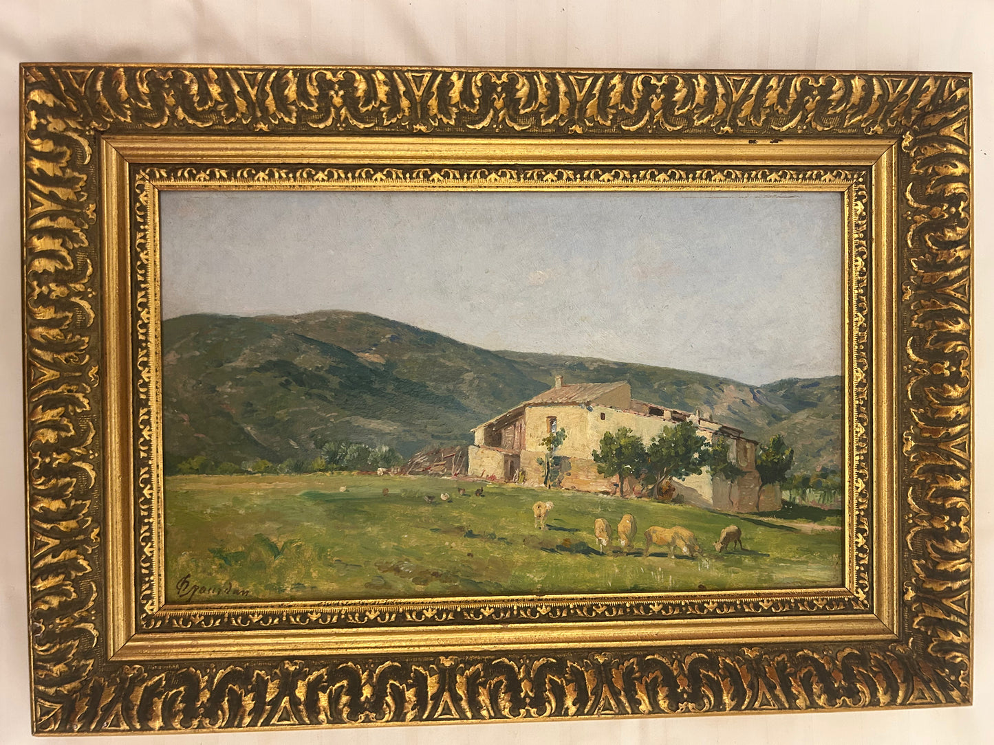 Le mas dans les Alpes" by artist Fernand Vetcour.&nbsp;