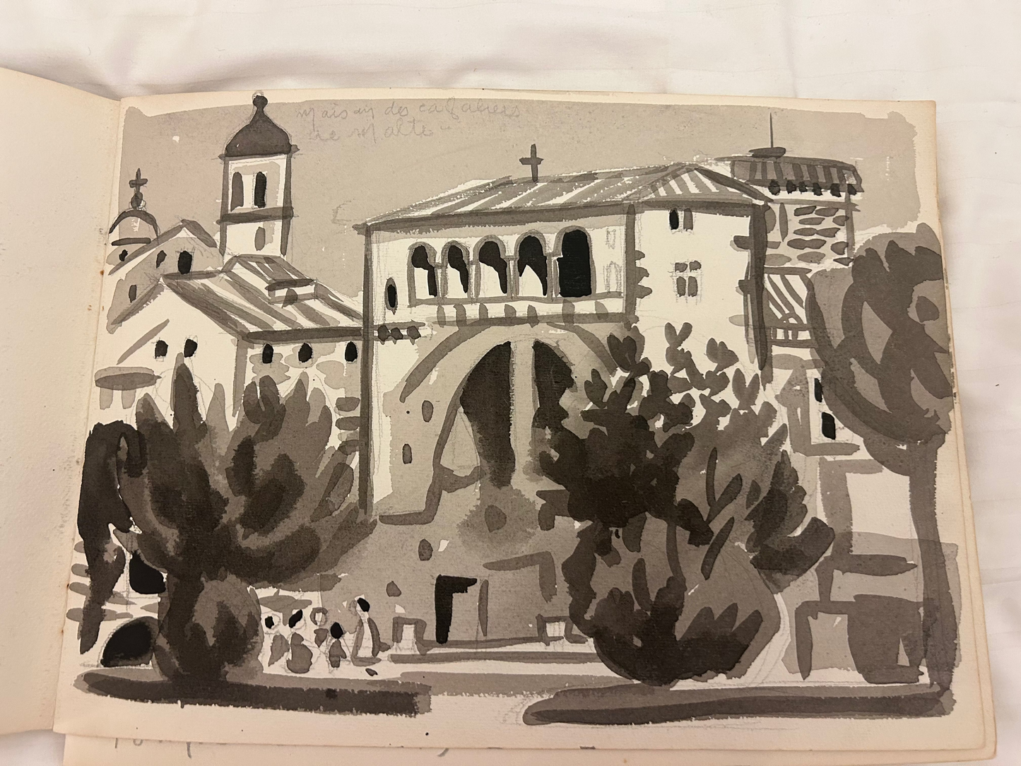Page from an original sketchbook - C