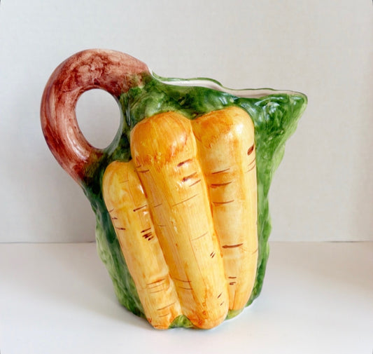 Made in Italy, signed, carrot style water, pitche