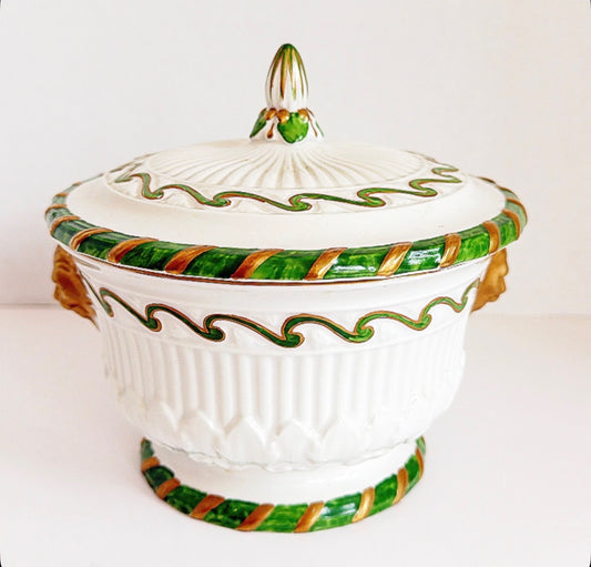 Signed Vintage Italian, ceramic round decorative bowl