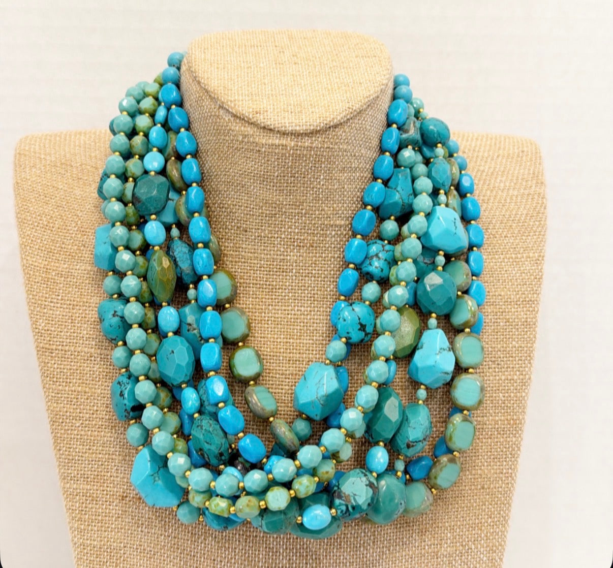 Vintage signed Barrera designer turquoise necklace