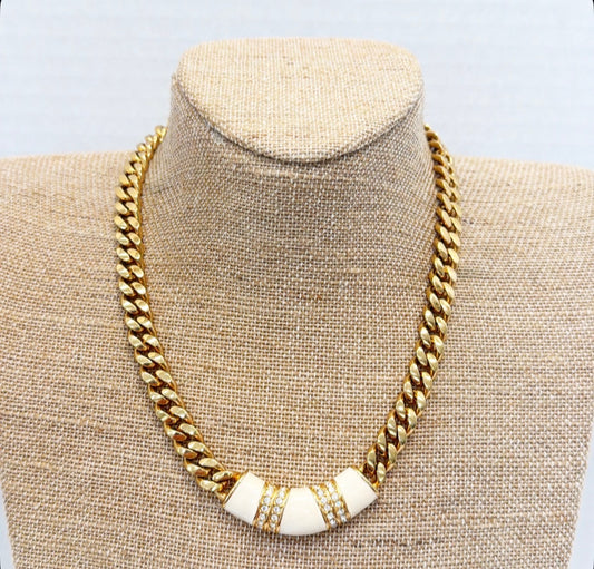 Vintage designer signed necklace by SALO.
