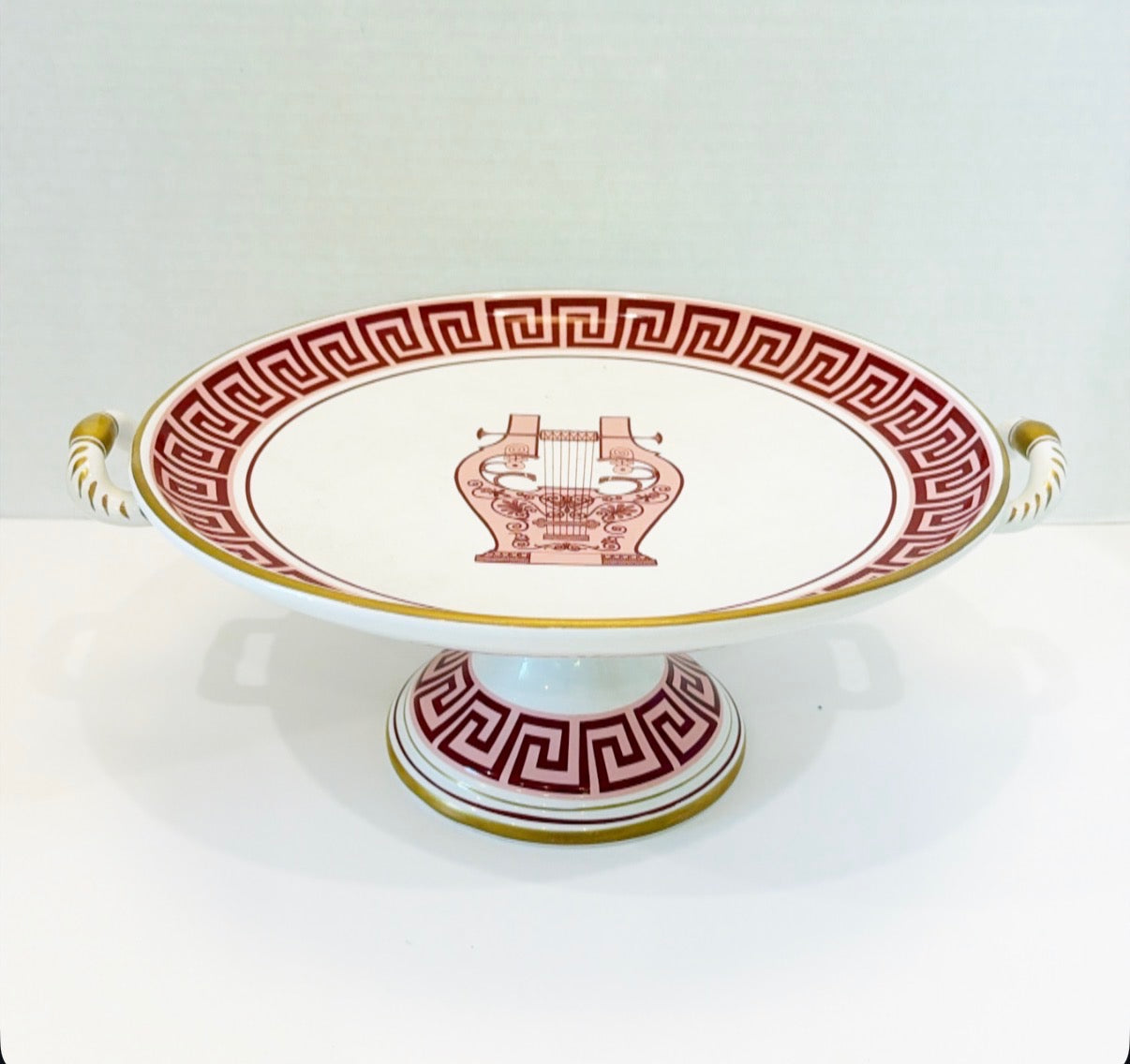 Rare vintage Mottahedeh signed footed cake plate.