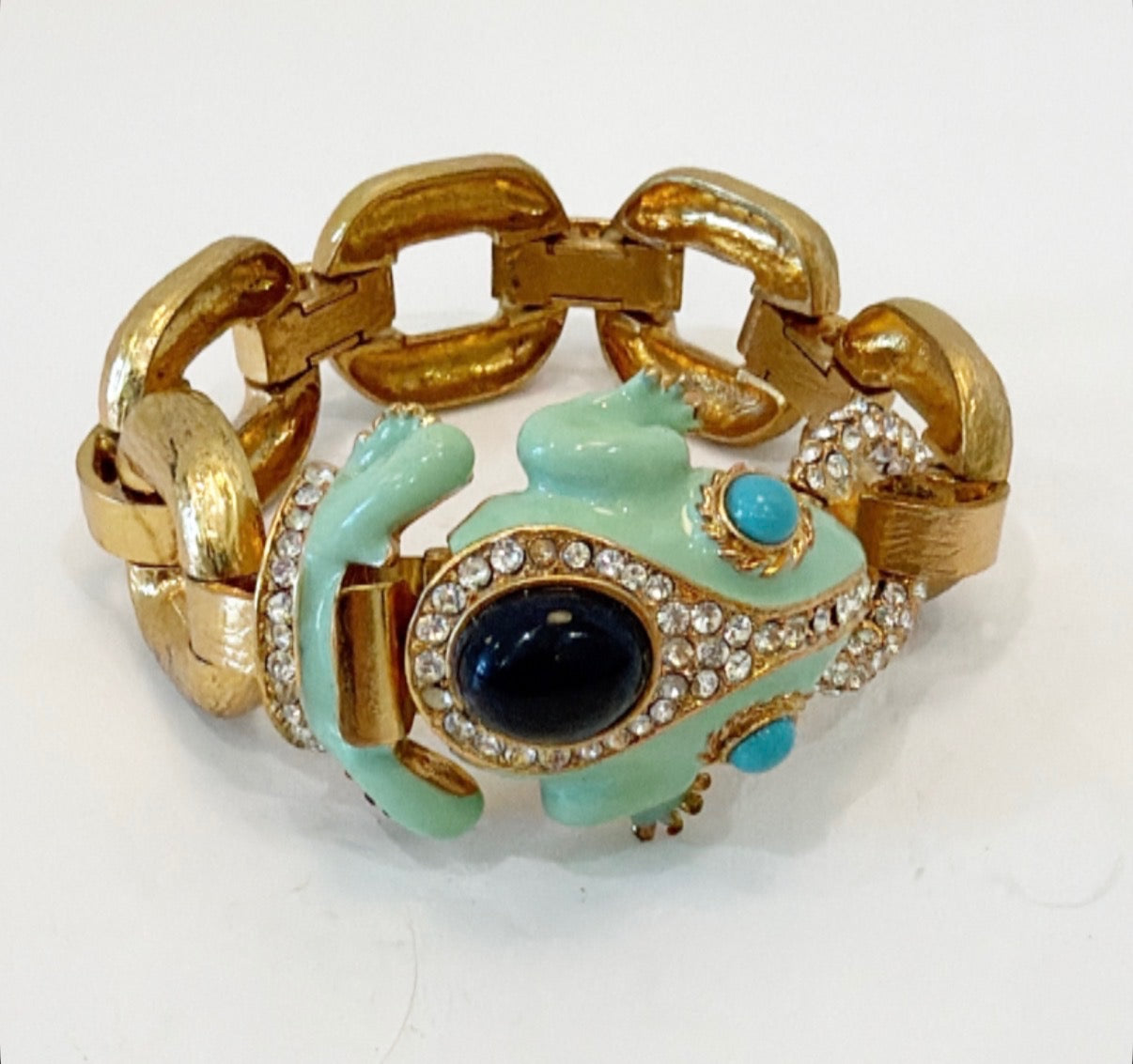 Signed J Crew frog chunky bracelet&nbsp;