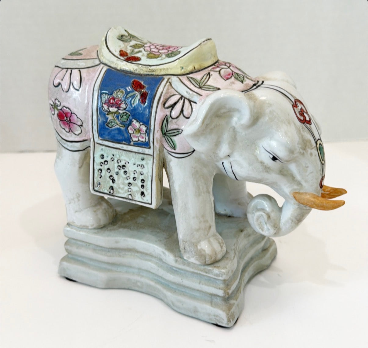 Vintage porcelain elephant figurine