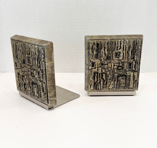 1970s Matina Decor Products Brutalist bookends