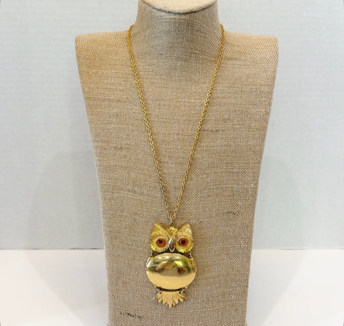 Vintage owl necklace.