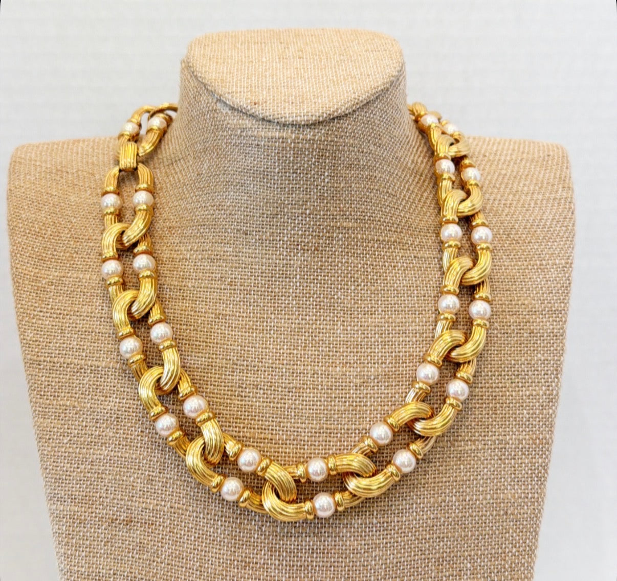 Vintage designer signed statement necklace