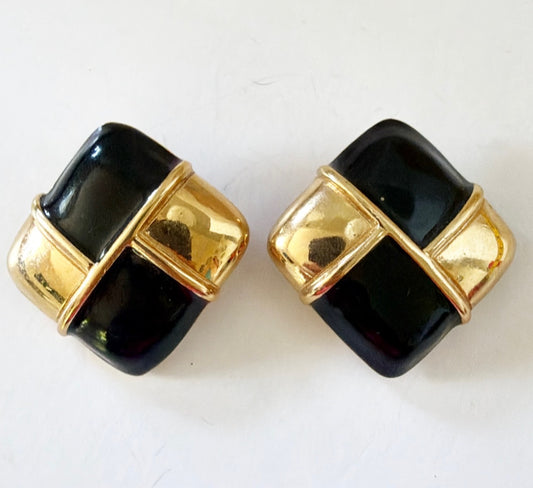 Vintage 80s signed Givenchy clip on earrings.