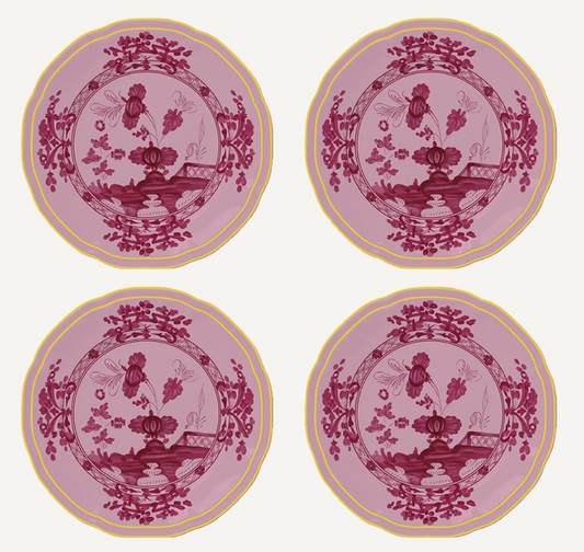 Pink Chinoiserie - Ceramic Plates - Set of 4