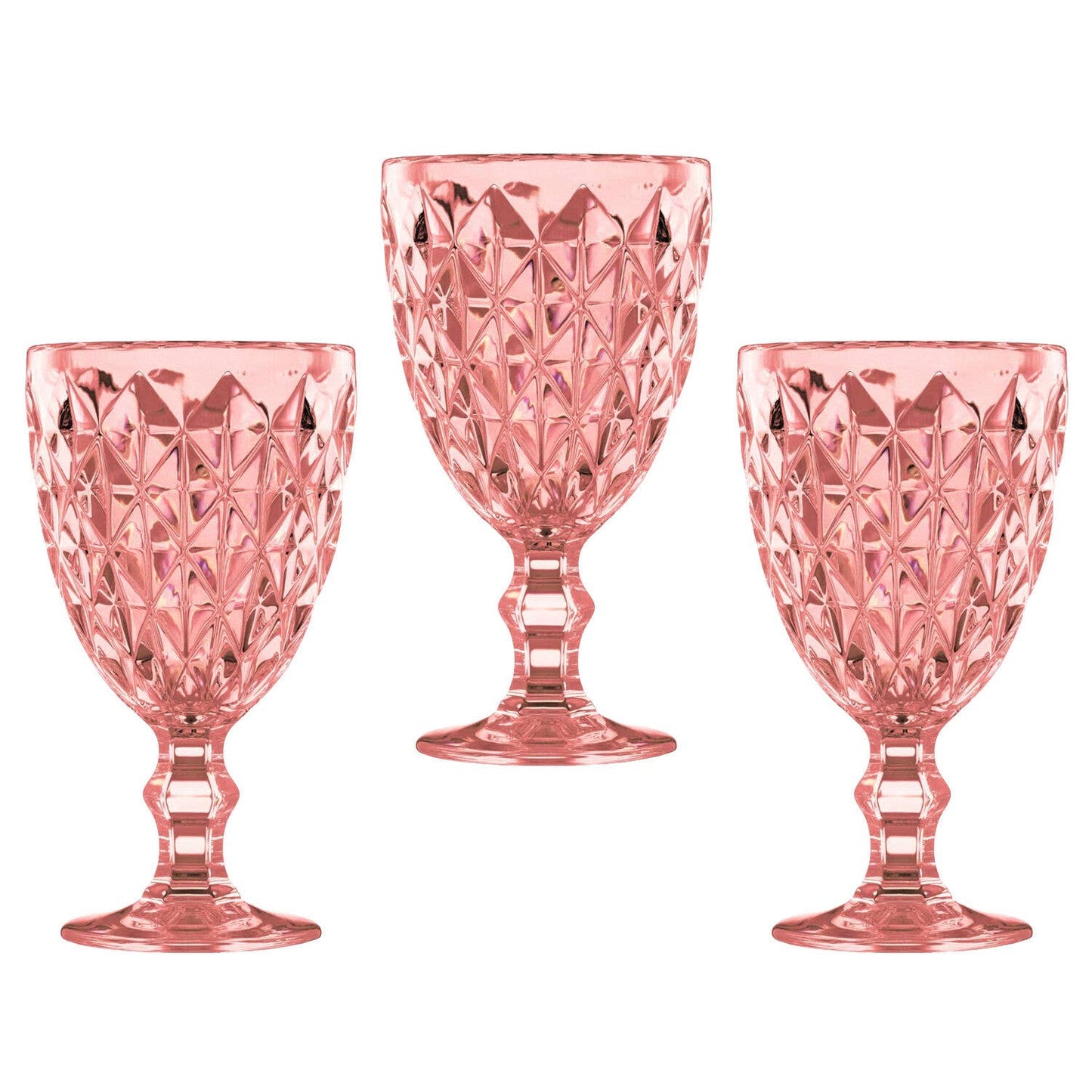 Pink Vintage Goblets Set of 6 11.33 fl oz