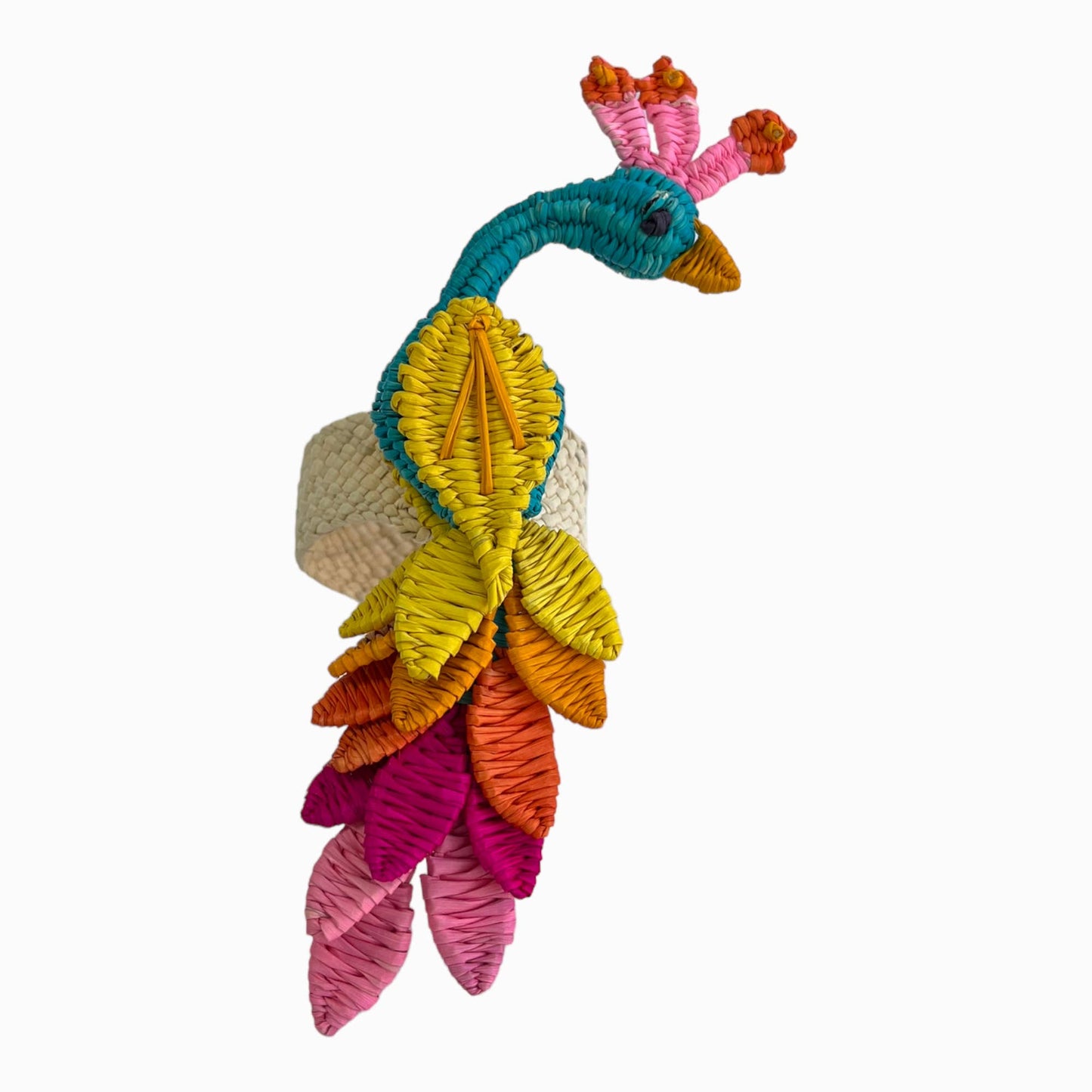Peacock Napkin Ring - Set of 4