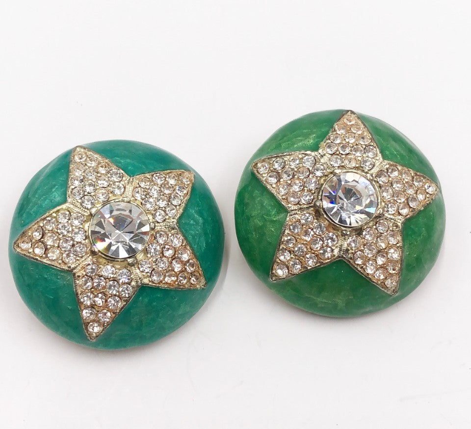 Fabulous designer style earrings- clip on backs.