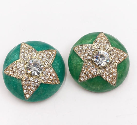 Fabulous designer style earrings- clip on backs.