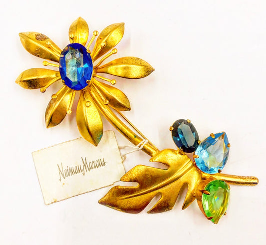 Signed Phillipee Ferrandis PARIS flower brooch.