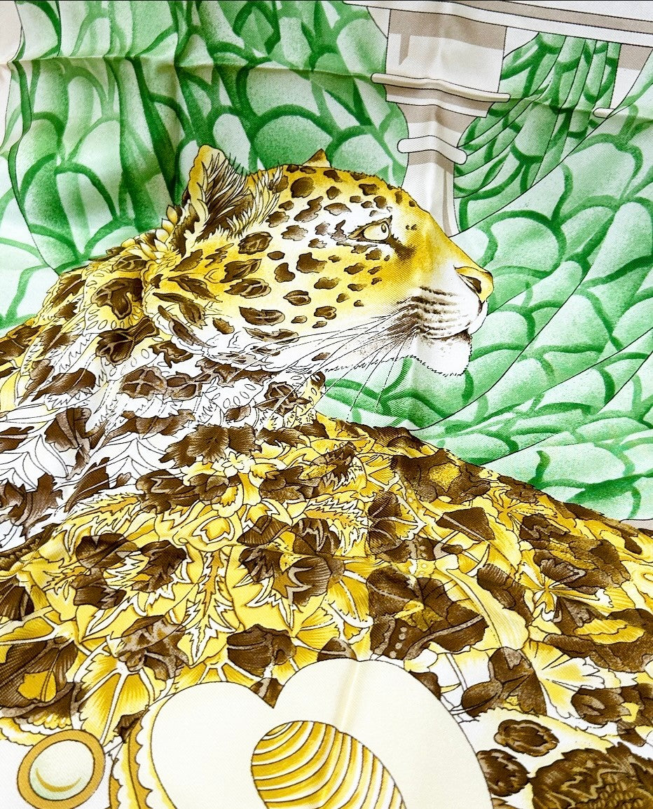 Vintage 80s Salvatore Ferragamo 100% silk scarf.