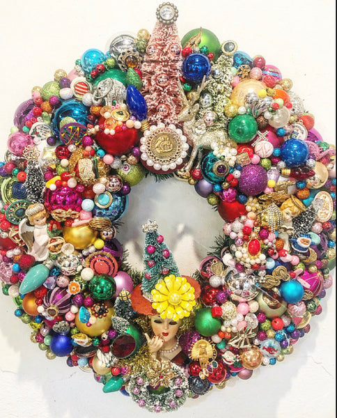 Custom Vintage Jewelry Wreath - Lily P.