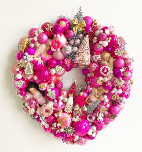 Custom Barbie and Vintage Jewelry Wreath