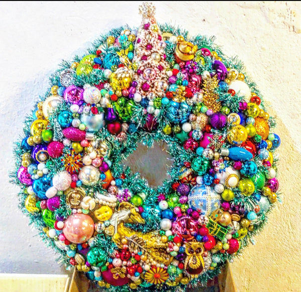 Custom Vintage Jewelry Wreath - Lily P.