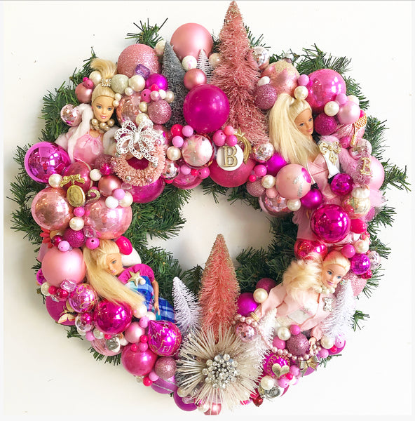 Custom Barbie and Vintage Jewelry Wreath